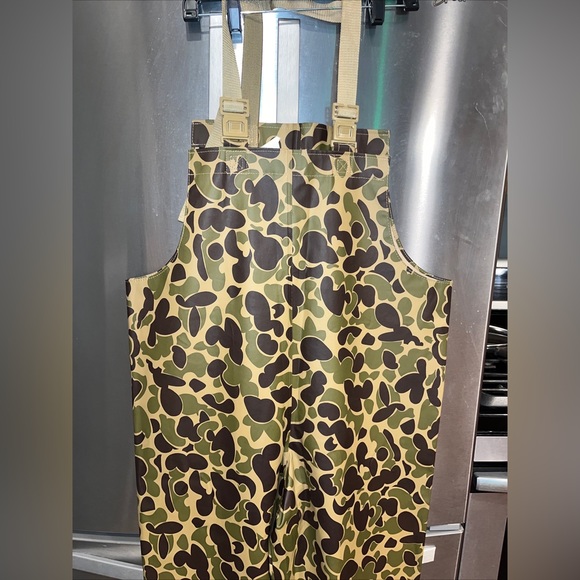 STEARNS CAMO WADERS DRY WEAR PVC WATERPROOF TAN Suspender Pants OVERALLS men LRG - Picture 15 of 16